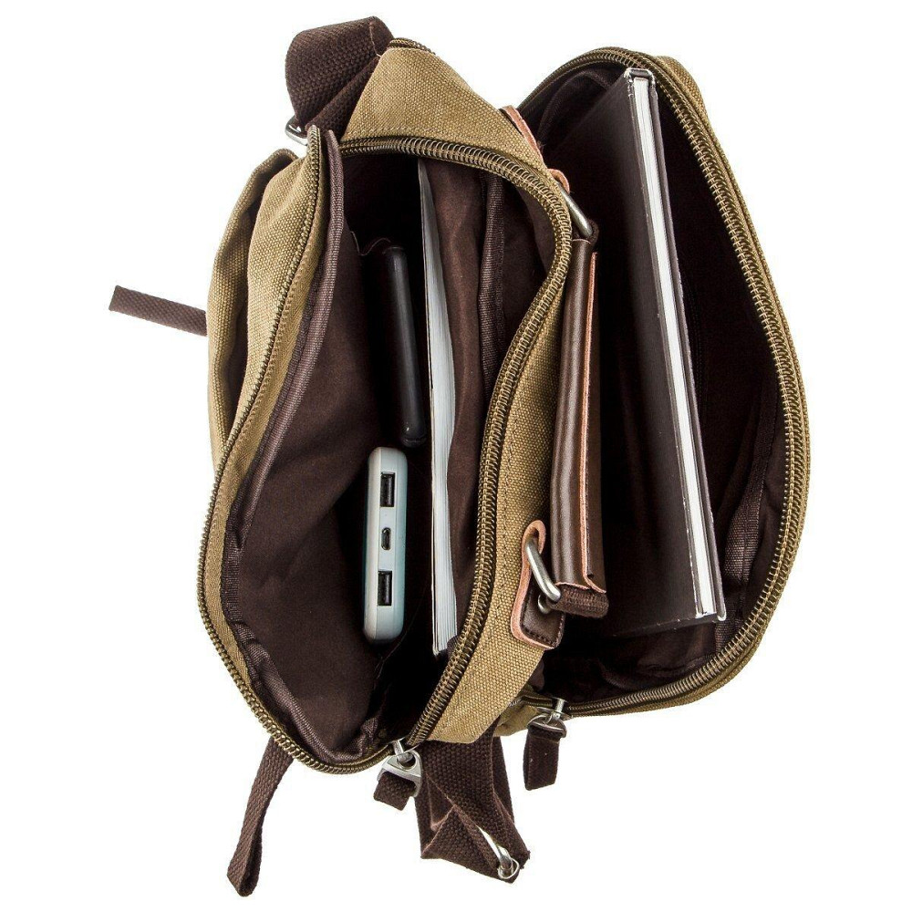 Сумка вертикальная текстильная Vintage 20154 Хаки Киев - изображение 1