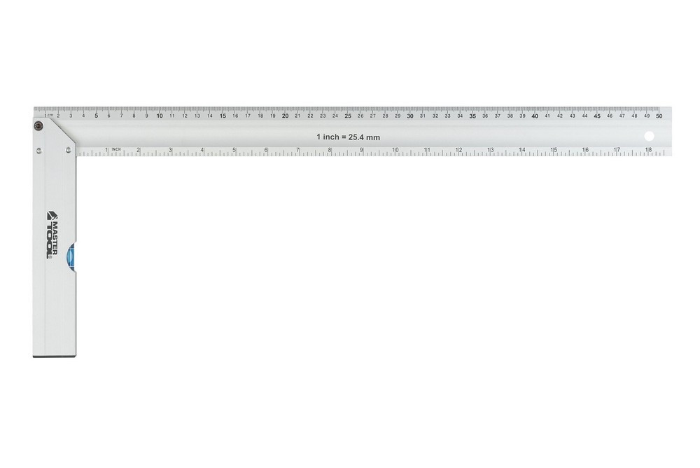 MASTERTOOL Кутник будівельний алюмінієвий MASTERTOOL 500 мм ручка Al з капсулою 0,5 мм/1м 30-45 Коломыя - изображение 2