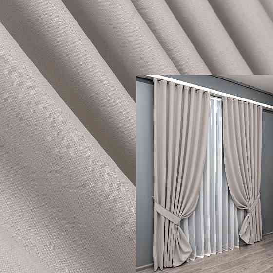 Комплект штор VR-Textil Блекаут двосторонній Scandi № 1901ш Світло-бежевий 200х270 см 2 шт (32-260) Київ