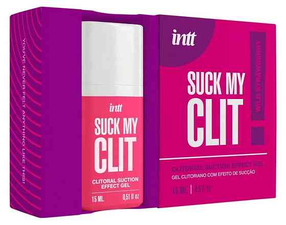 Смоктайзер для клітора Intt Suck My Clit Wild Strawberry (15 мл), полуниця, гель з ефектом посмоктування Sex Aura Київ