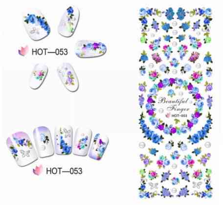 Наклейки для ногтей с цветочками Киев