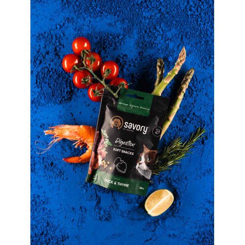 М які ласощі Savory для покращення травлення котів, качка та чебрець Київ - фото 9