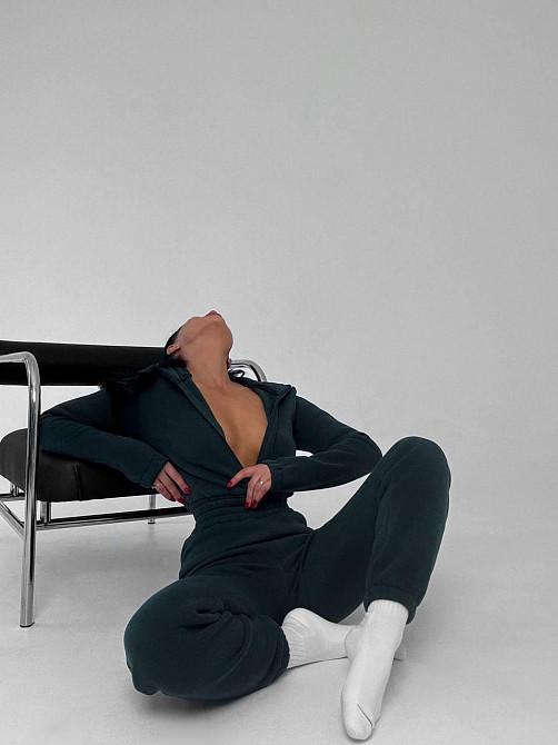 Стильный женский теплый комбинезон из качественной тринитки на флисе. пляшка, 42/44 Одесса - изображение 5