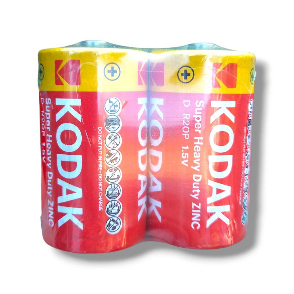 Батарейка KODAK R20 D 1.5V — сольова велика пальчикова батарейка для техніки, 1 штука Харьков - изображение 2