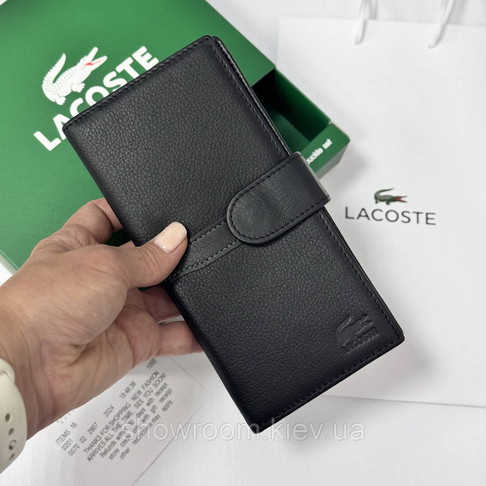 Чоловічий шкіряний брендовий гаманець на кнопці (1720) Київ - фото 4