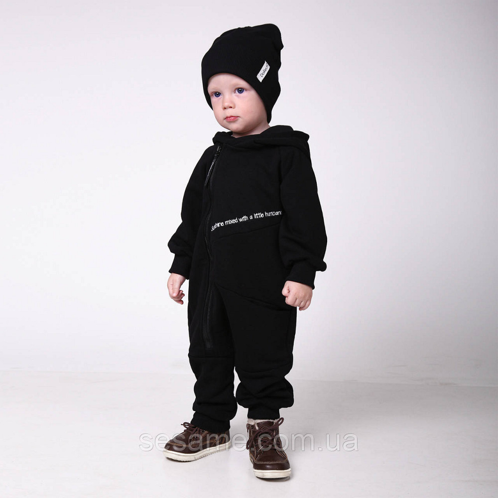 Комбінезон трикотажний ромпер Драйв Чорний Харків - фото 1