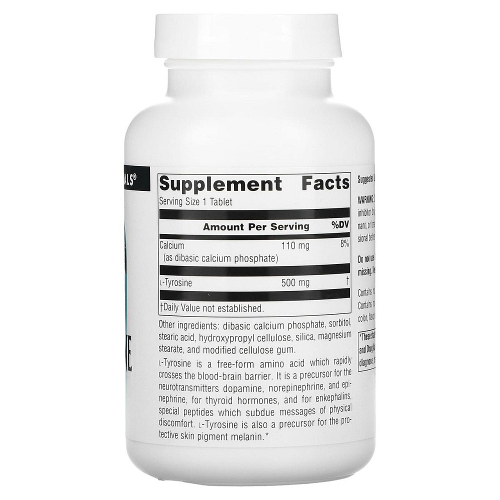 Тирозин Source Naturals L-Tyrosine 500 мг 100 таблеток Киев - изображение 2