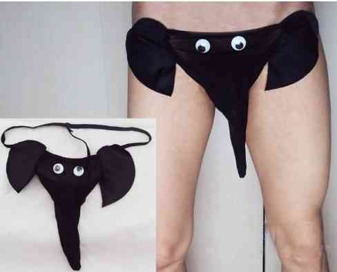 Трусы слоны с хоботом мужские универсальный черный Киев