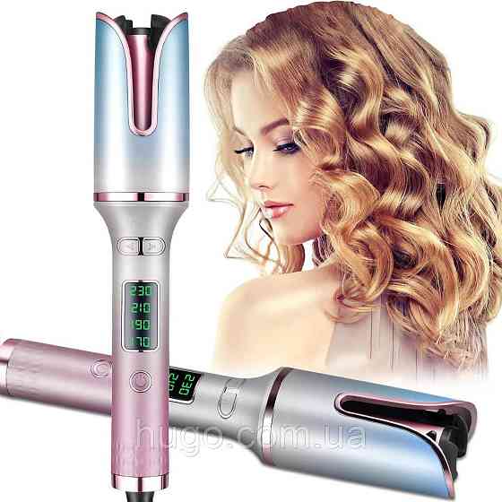 Автоматична плойка для завивання волосся автостайлер рожева Одеса