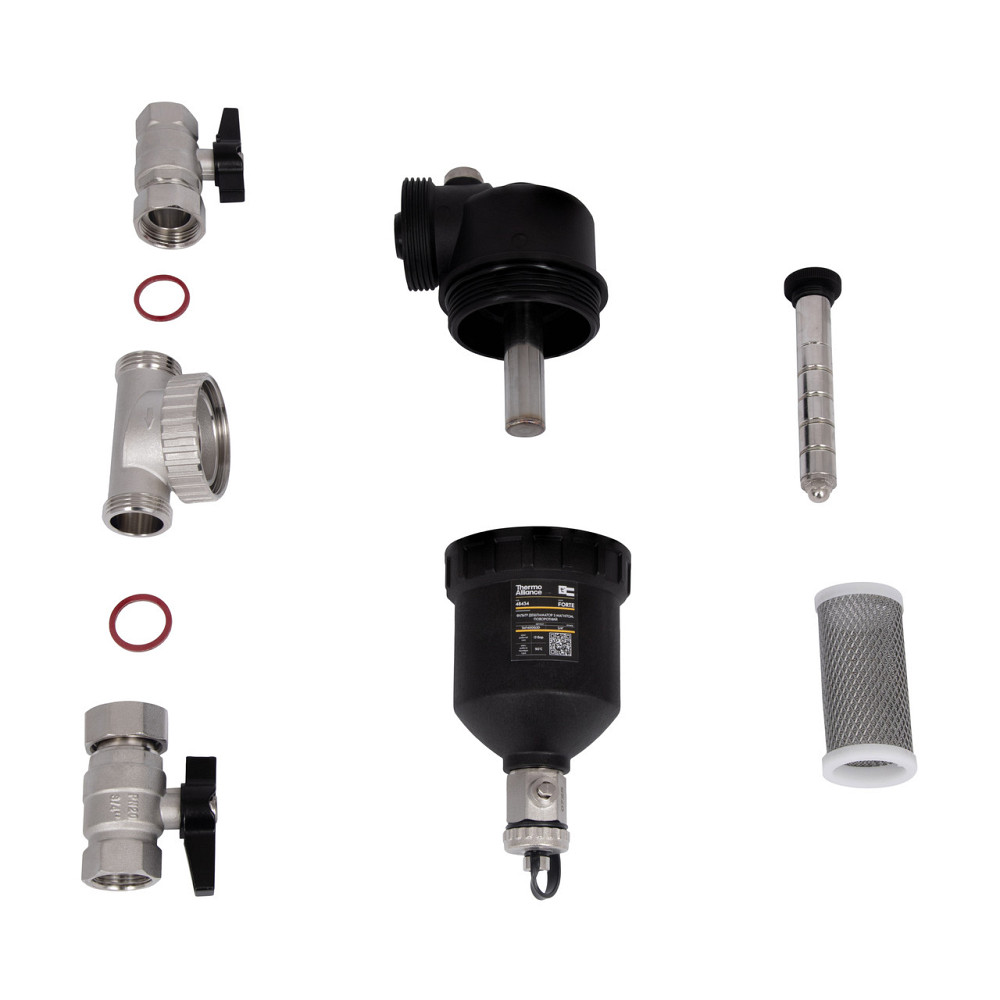 Фільтр-дешламатор Thermo Alliance Forte 3/4", поворотний (магнітний шламоуловник) TAF400G20 Київ - фото 8