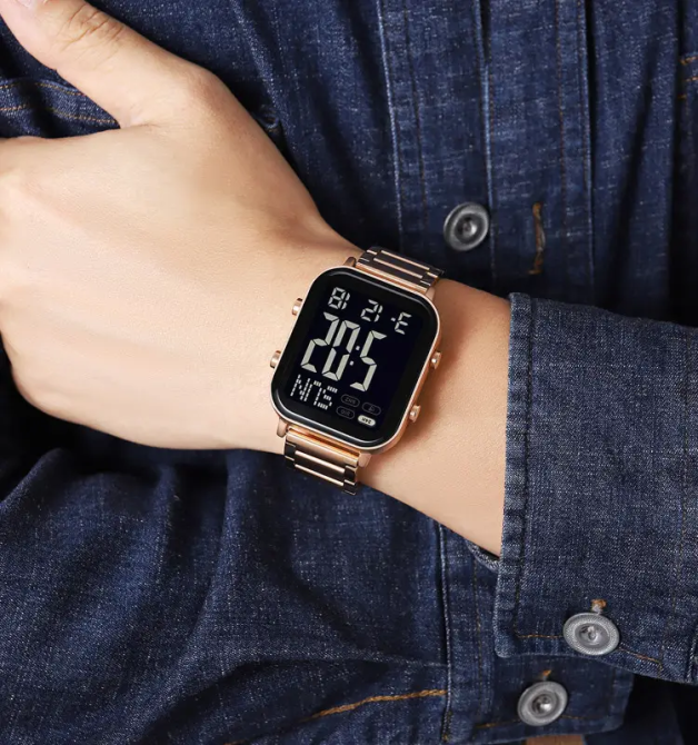 Чоловічий наручний годинник Skmei 2259 (Рожеве золото з чорним) Київ - фото 5