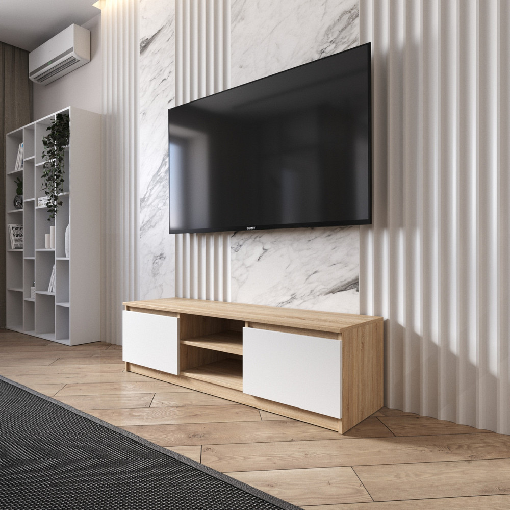 Тумба под телевизор VAYS R-14, с открытой нишей, ЛДСП, 140×40×40 см – для гостиной и спальни, под ТВ Львов - изображение 5
