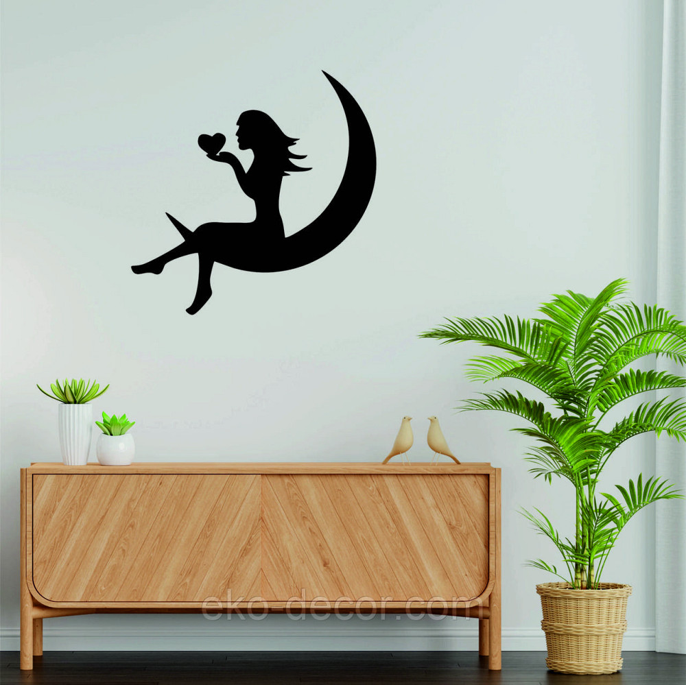 Декоративне настінне 3D Панно «Дівчина на місяць», Декор на стіну з об'ємом Київ - фото 5