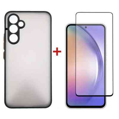 Чехол для мобильного телефона Dengos Kit for Samsung Galaxy A54 case + glass (Black) (DG-KM-26) Винница