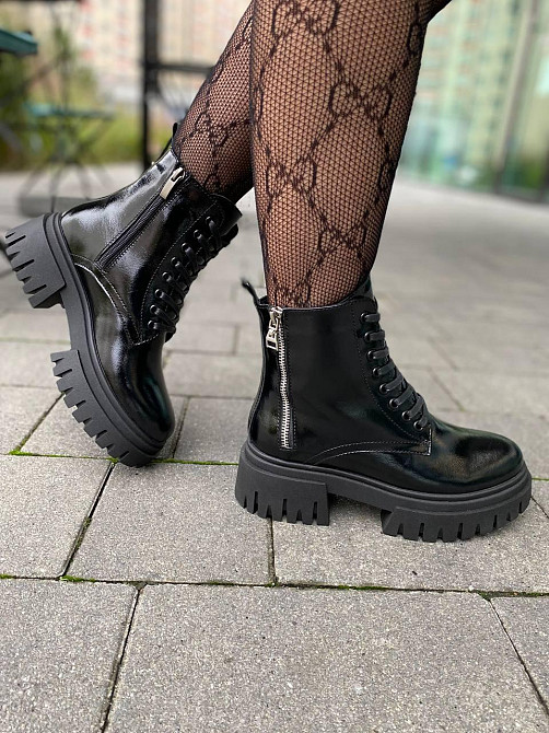 Черевики жіночі GREMMY 316/4 чорні (зима, шкіра лакована) (6074) Коломия - фото 4