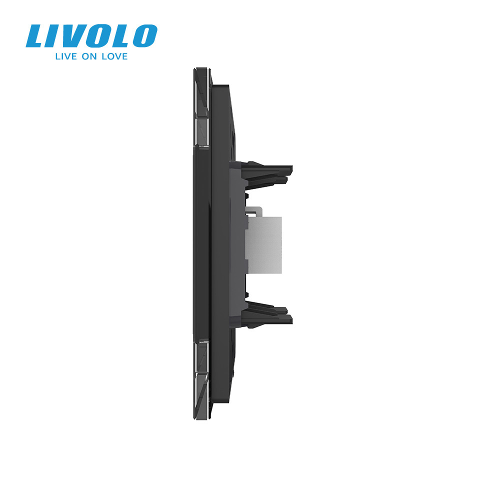 Розетка HDMI Livolo чорний скло (VL-C7FCHD-1BP) Коломыя - изображение 8