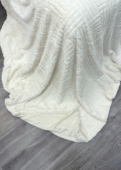 Плед-покрывало Премиум 220х240 см (+-5см) Молочный (87-226) Киев - изображение 8