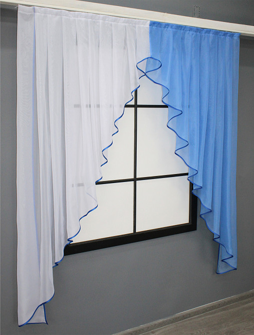 Кухонний комплект VR-Textil № 00к білий з блакитним 150х180 см (59-894) Київ - фото 2