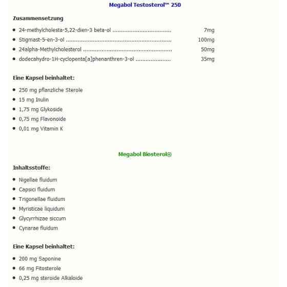 Бустер тестостерона Megabol Testosterol 250 (natural prohormony) 30 cаps Луцк