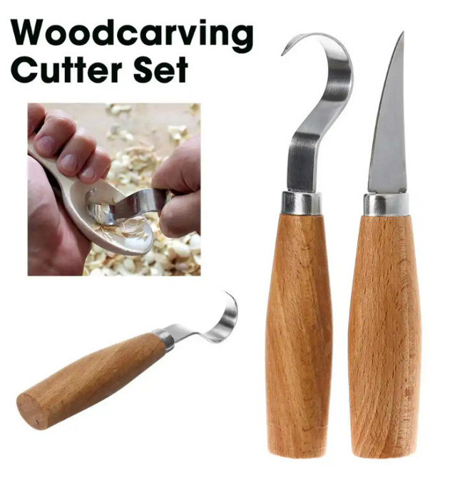 Набор стамесок для резьбы по дереву, 2 шт. Киев - изображение 3