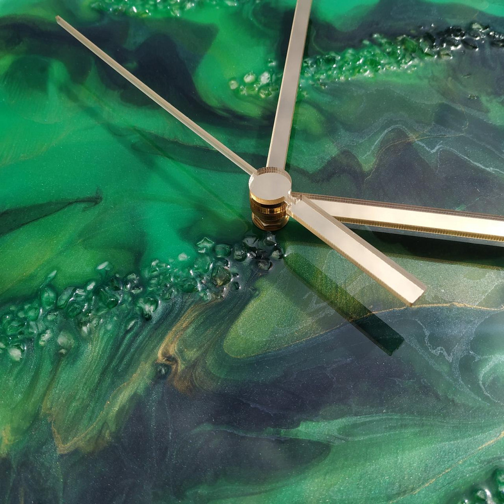 Часы настенные 40 см из эпоксидной смолы ручной работы Днепр - изображение 5