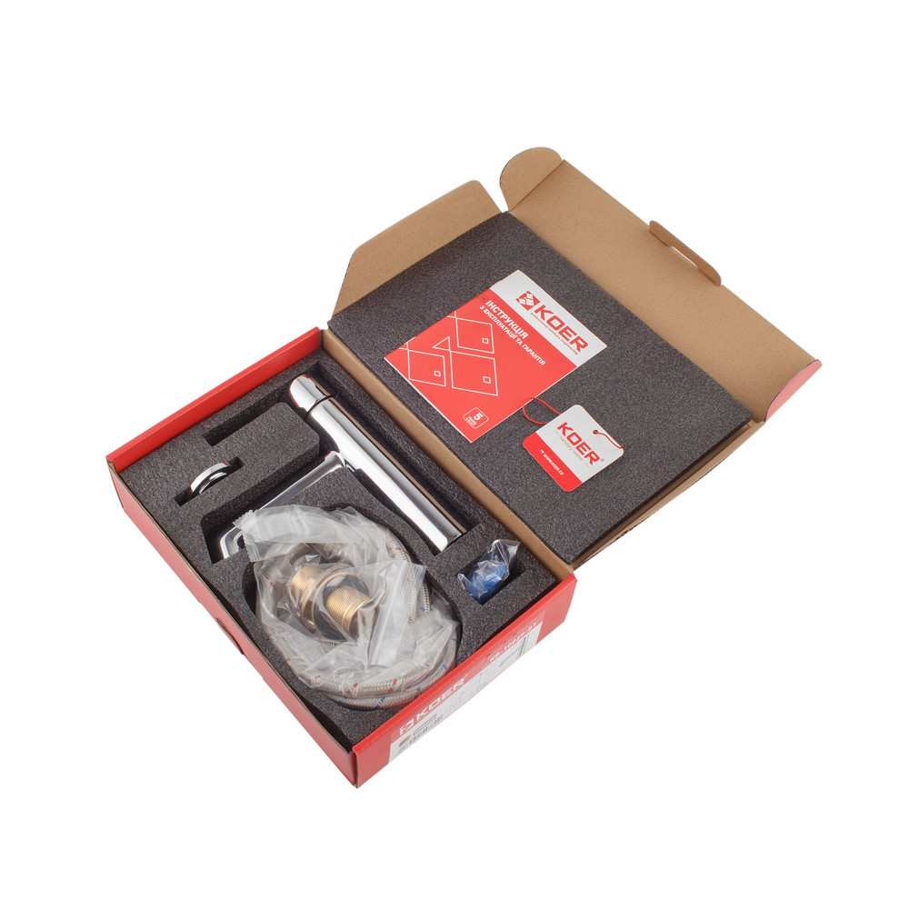 Смеситель для умывальника Koer KB-10029-01 хромированный KR5478 Харьков - изображение 3