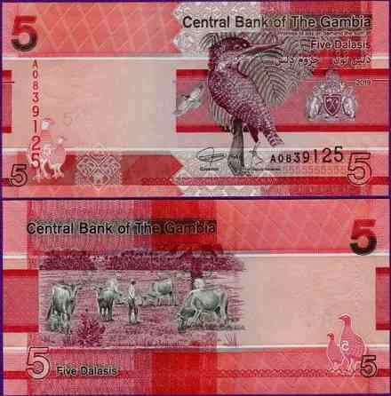Gambia Гамбия - 5 Dalasis 2019 UNC Полтава