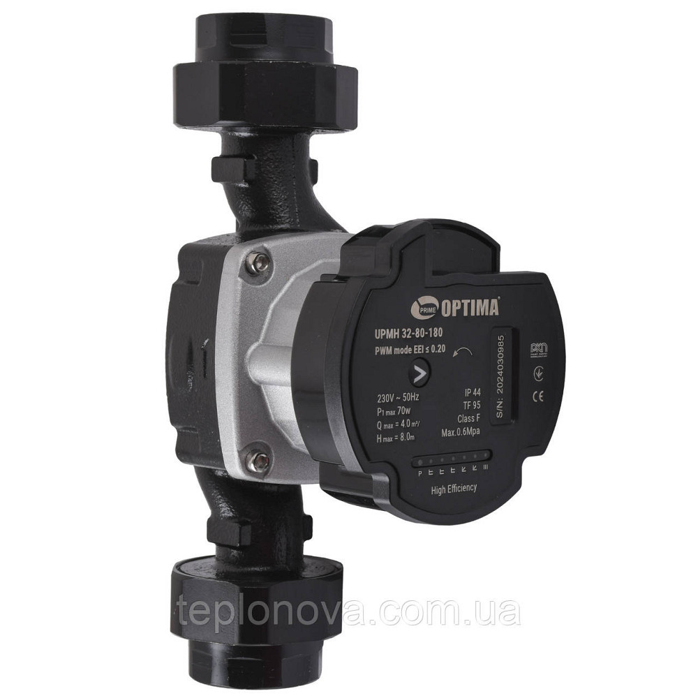 Насос циркуляционный энергосберегающий  Optima PRIME UPMH 32-80AUTO 180мм + гайки Черновцы - изображение 1