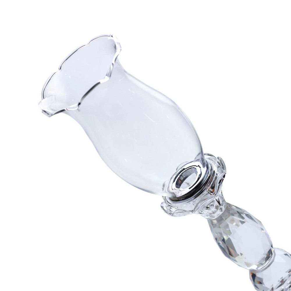 Yiwu Підсвічник скляний 7×31.5 см підсвічник декоративний келих на ніжці HP-4-5M Коломия - фото 4