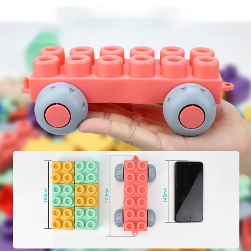 М'який силіконовий конструктор для дітей Soft rubber building blocks 20 шт Кам'янець-Подільський - фото 9