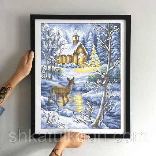Схема для вышивки бисером Зимова казка Дніпро - фото 1