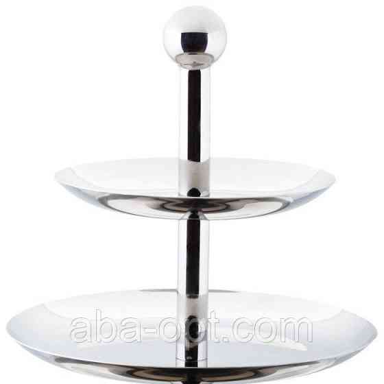 Цукерниця 2-ярусна нержавіюча Н 22 см ( шт ) Одеса