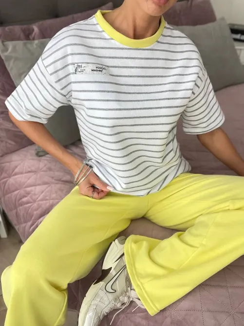 Женский хлопковый комплект (футболка + брюки) повседневная комфортная базовая одежда Одесса - изображение 14