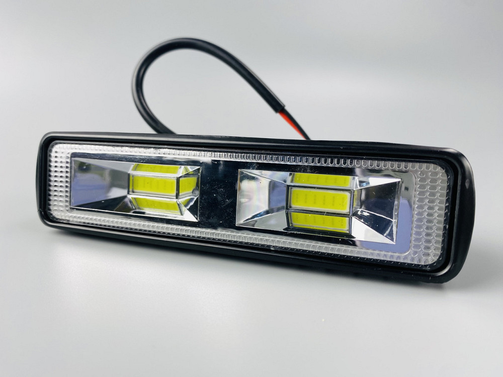 Фара LED прямокутна (chip COB) 48W 6000K (2 діода) (15см х 4см х 4см) алюміній Мукачево - фото 10