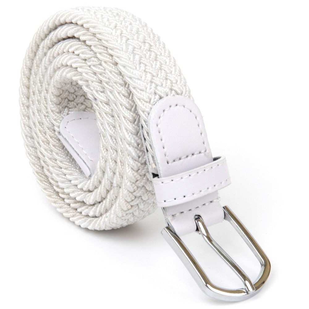 Текстильний жіночий ремінь класика Vintage 20545 Білий Київ - фото 2