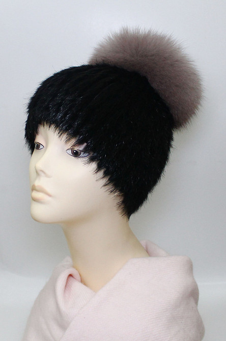 Шапка хутряна жіноча Бон Адріана Чорний Харків - фото 3