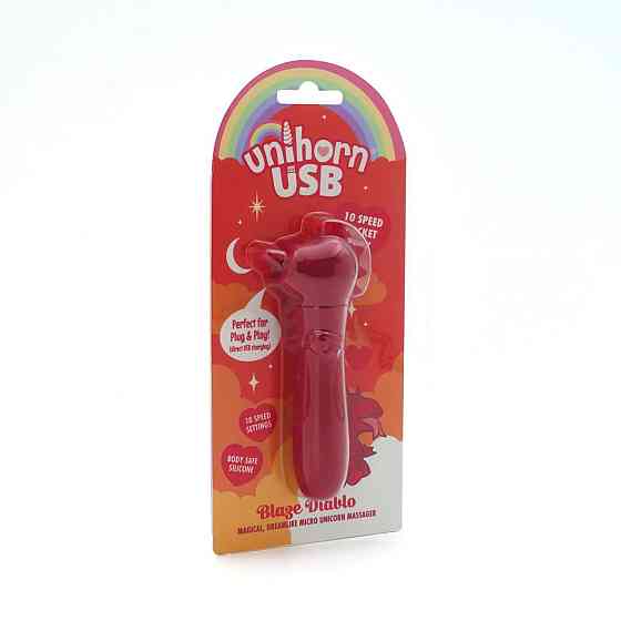 Вібратор-єдиноріжка Unihorn USB Bullet – Blaze Diablo віброкуля, USB-зарядка, 10 режимів Sex Aura Київ