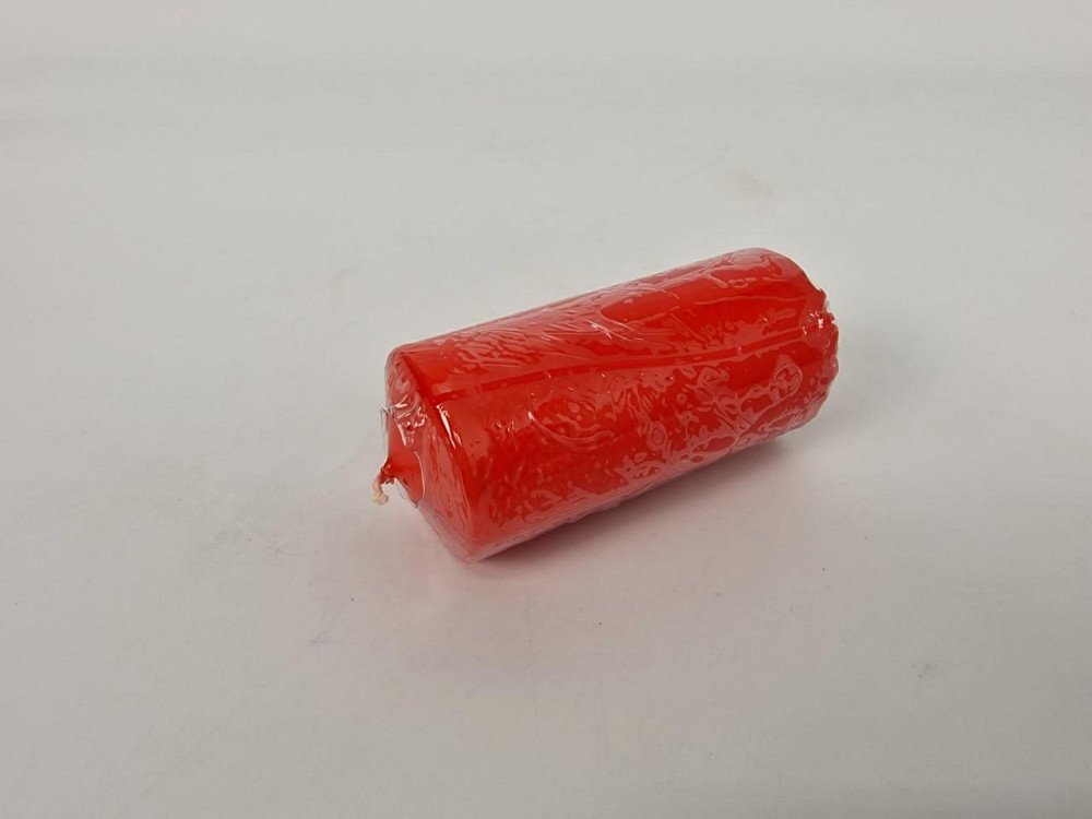 Цветная Цилиндр парафиновая свеча (50/100) КРАСНАЯ крашеная  внутри белая (1 шт) Харьков - изображение 2