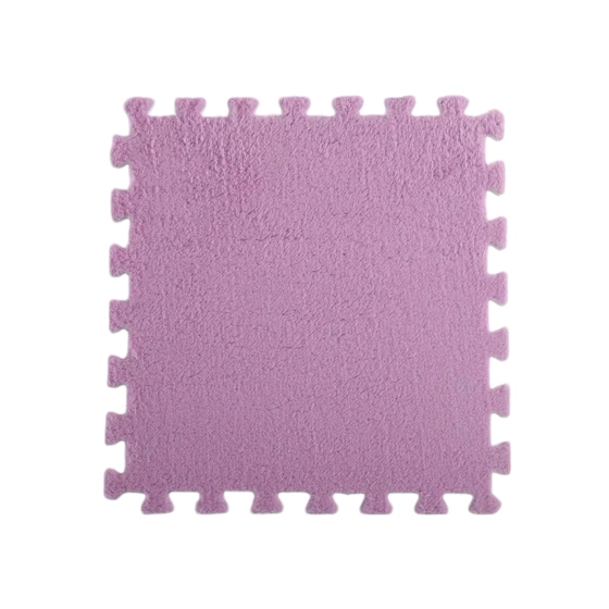 Коврик-пазл плюшевый, термоковрик, мат детский теплый 90*120см, 12 пазлов, цвет фиолетовый Каменец-Подольский
