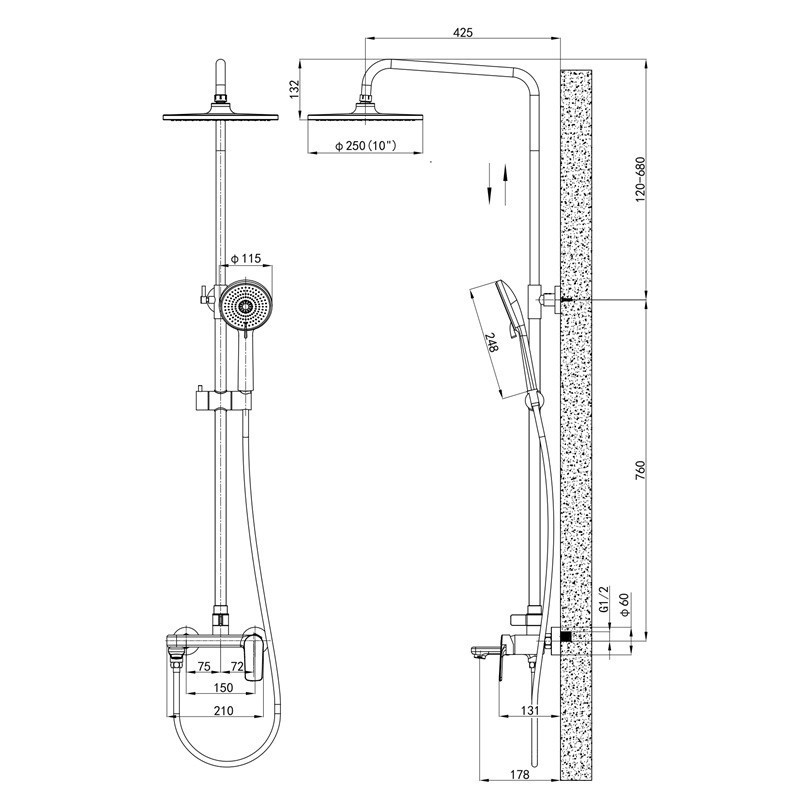 Душова колона зі змішувачем Mixxus Premium Matis 009-J  ( 17858 ) Харків - фото 4