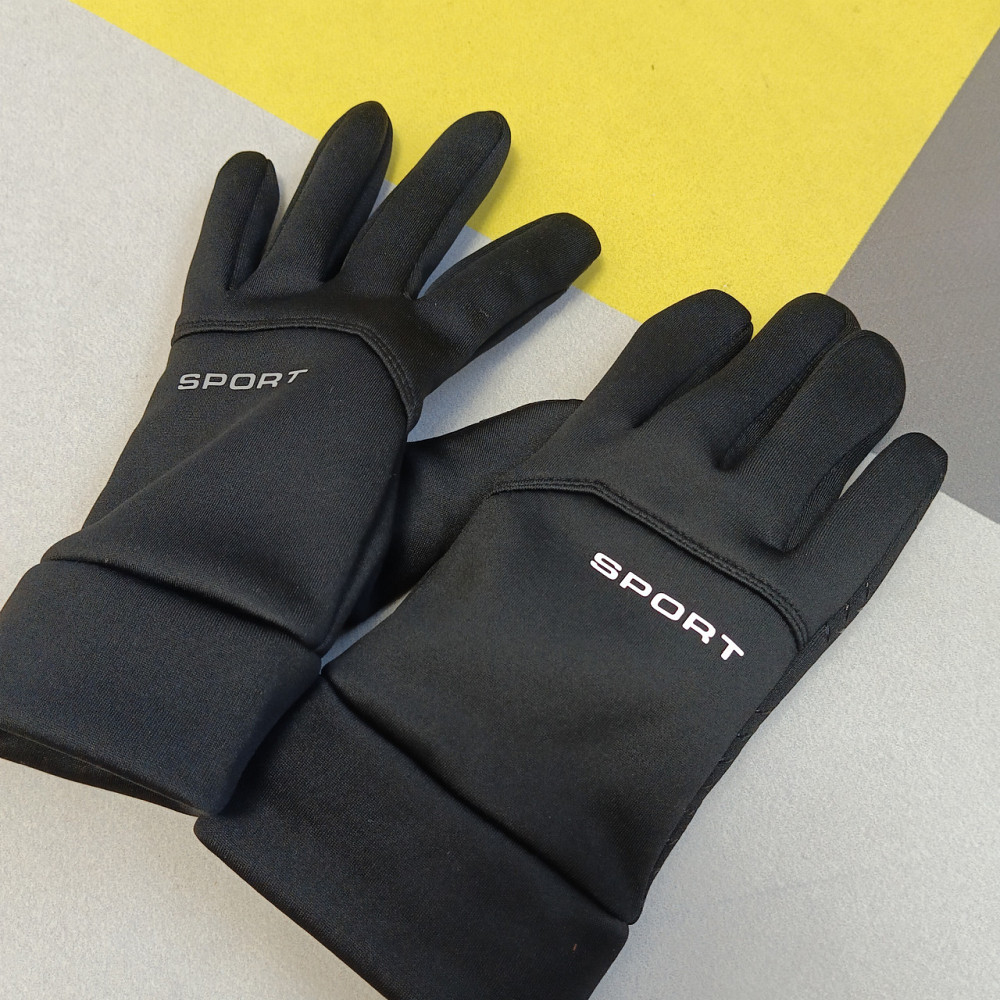 Рукавиці спортивні теплі Sport розмір L чорний для чоловіків Київ - фото 6