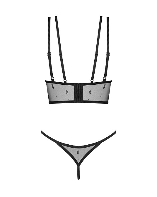 Комплект жіночої білизни Anniverse Special Top і Stringi S/M, чорний Sex Aura Київ - фото 6