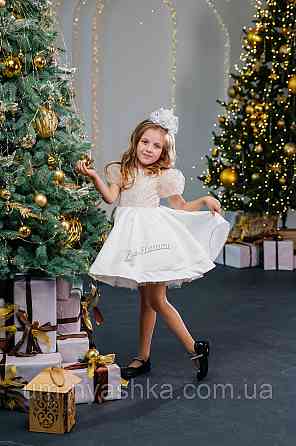 Платье Белое нарядное с блестками для девочки Кривой Рог
