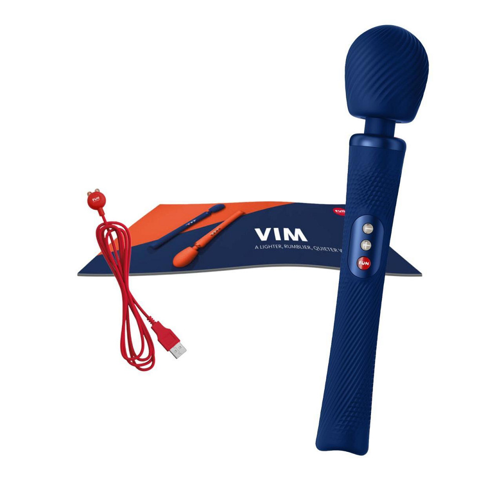 Вибромассажер Fun Factory VIM Vibrating Wand midnight blue, супермощный и легкий, до 6 часов работы Sex Aura Киев - изображение 8