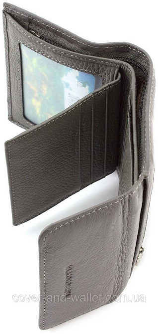 Светло розовый женский кожаный кошелек на магнитах в два сложения Marco Coverna MC 2047 Киев - изображение 6