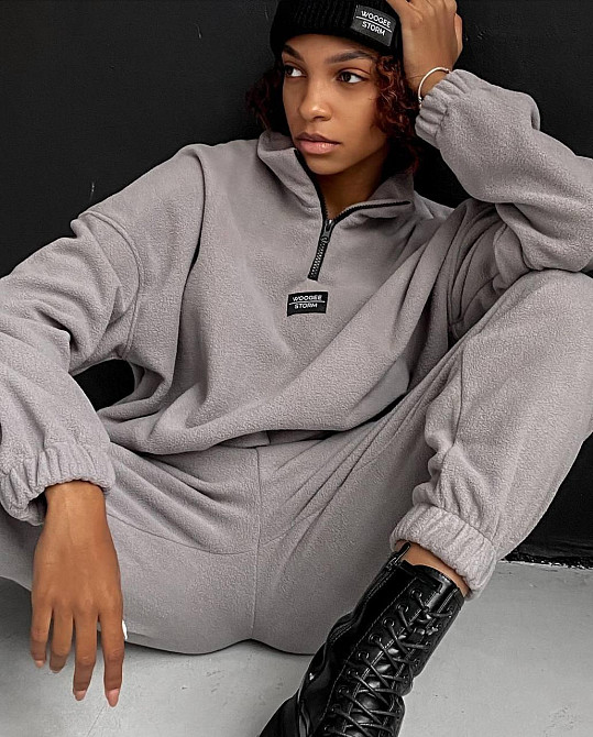 Женский теплый прогулочный костюм двойка из двухстороннего плотного флиса Одесса - изображение 4