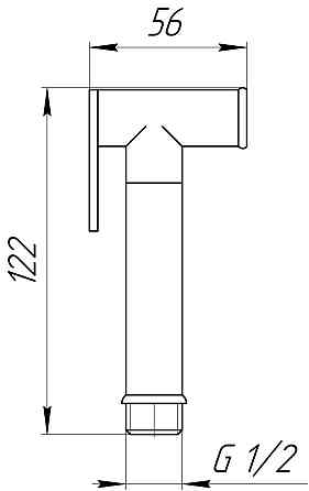 Душова гігієнічна стоп-лійка TOPAZ SH88-CR Київ