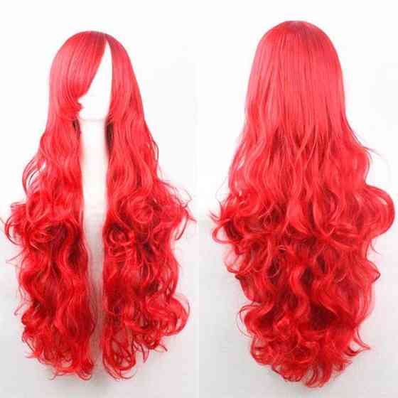 Перука хвиляста аніме 80 см косплей "Сріблясто-сірий" Вінниця