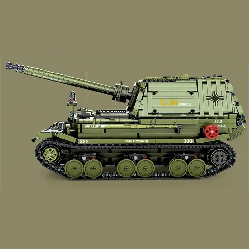 Конструктор детская игровая военная машина-танк самоходная установка против танков T4012 на 2436 деталей Каменец-Подольский - изображение 3