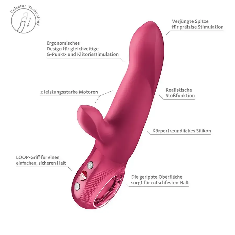 Пульсатор Fun Factory Bi Stronic Arc Raspberry Львів - фото 8